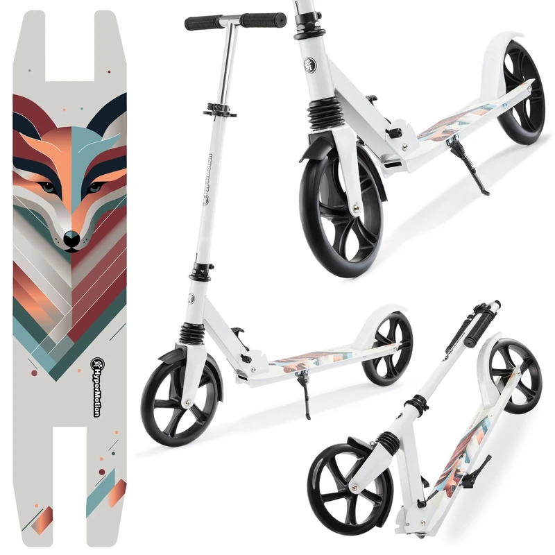Hypermotion Scooter for Children 6 Years and Adults, Foldable up to 100 kg – Teenager Scooter – Adjustable Handlebars 85-95 cm, Carbon Steel Bearing Sockets, 200 mm Wheels