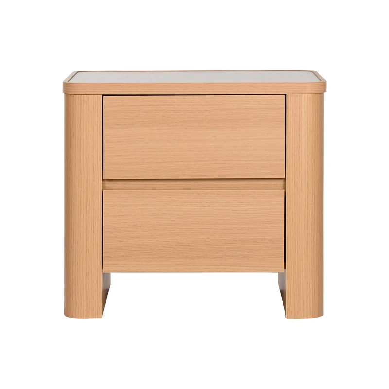 AlexandreHouse MESITA DE NOCHE MARMOL MDF 56X40X51 TRAVERTINO