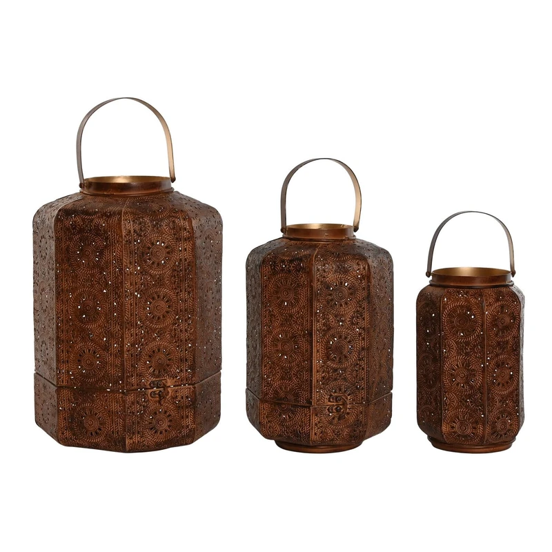 Set of 3 Metal 26 x 26 x 38.5 cm 32 cm / 26 cm - Image 1