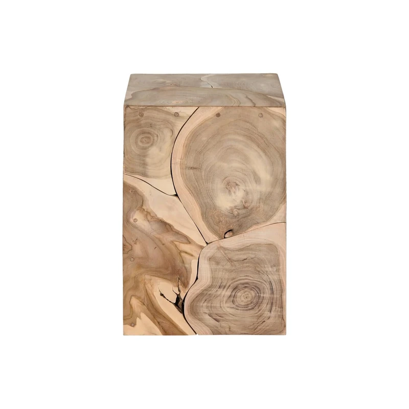 Mesita Auxiliar Teca 30 x 30 x 45 cm Natural