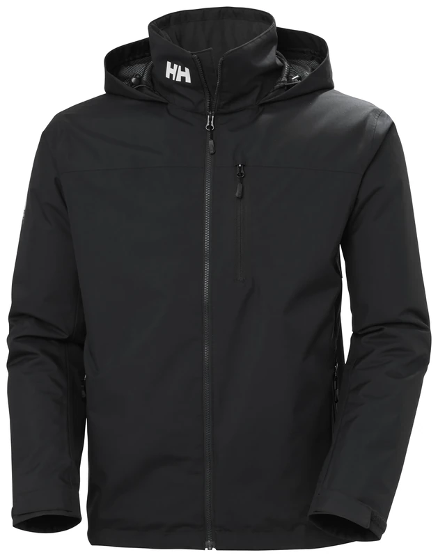 Helly Hansen Men's Crew Hooded Midlayer Jacket 2, Black, XS