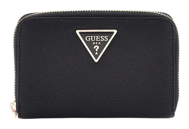 GUESS Women Laurel SLG Medium Zip Around Wallet, Black, One Size