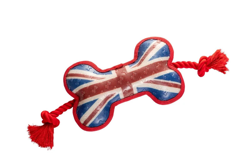 House of Paws Union Jack Tough Dog Bone Toy