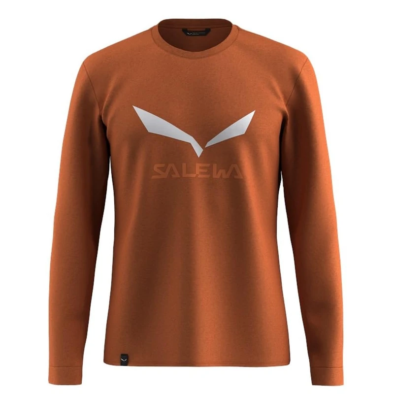Salewa Solidlogo Dry L/S Tee M, Bombay Brown, XL