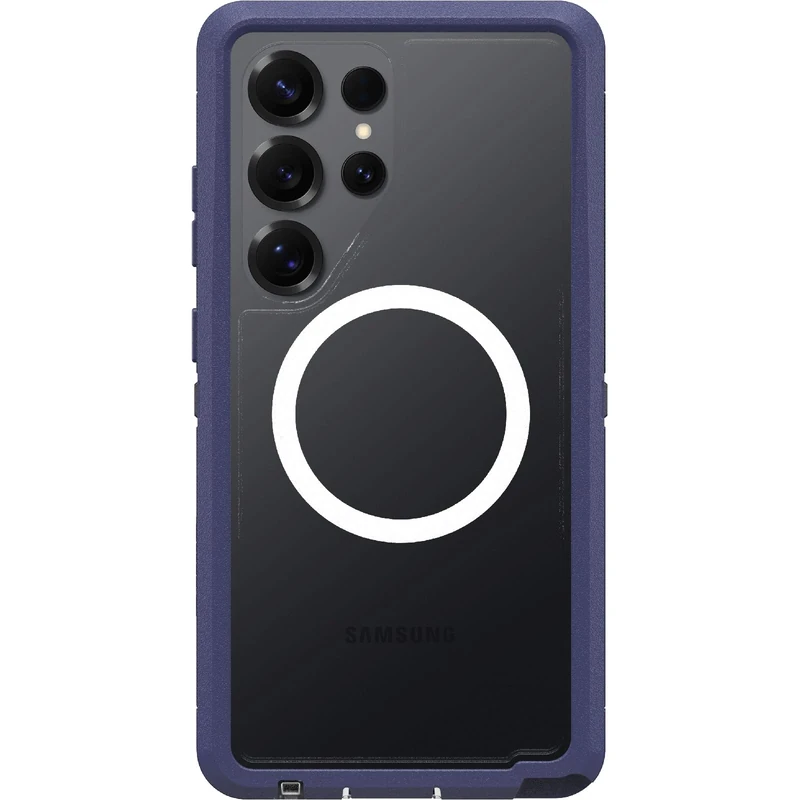 OtterBox Defender Series XT Clear Case with Magnets for Samsung Galaxy S25 Ultra, Shockproof, Drop proof, Ultra-Rugged, Protective Case, 7x Tested to Military Standard, Clear/Purple