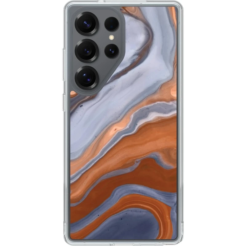 OtterBox Samsung Galaxy S25 Ultra Symmetry Series Clear Magnet Case - High Desert Marble (Blue)
