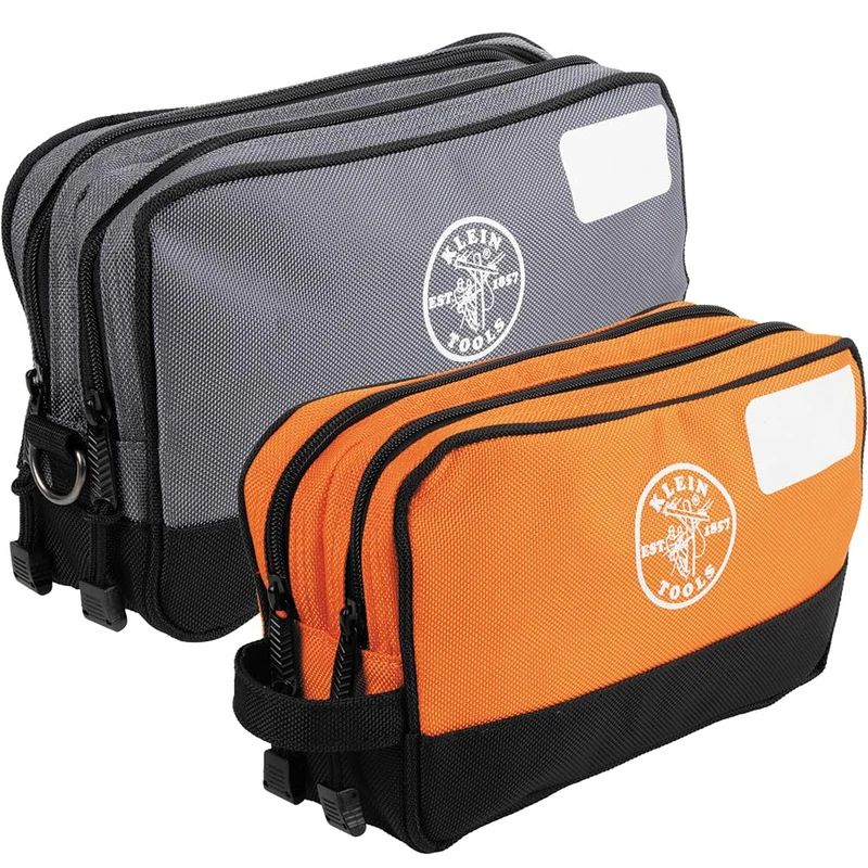 Klein Tools 55579 Double Compartment Zipper Tool Pouch (2 Pack)