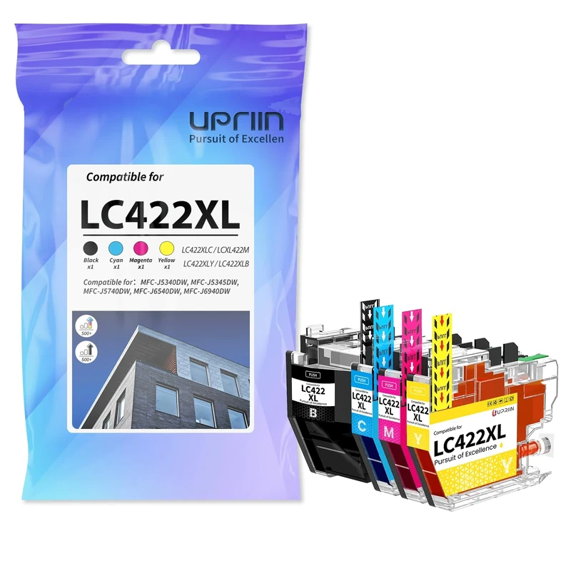 UPRIIN LC422XL Ink Cartridges Replacement Remanufactured for LC422XL Ink Cartridge LC-422XLVAL Ink Cartridges Compatible with MFC-J5340DW MFC-J5740DW MFC-J6940 MFC-J6540DW