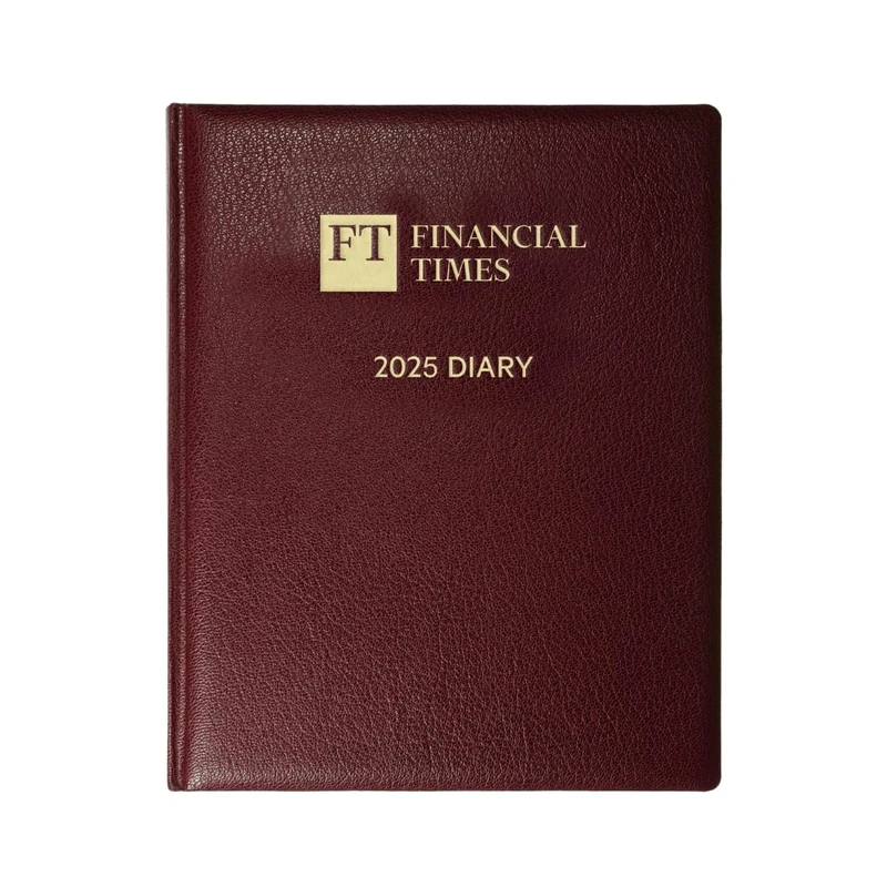 2025 Desk Diary - Week-to-View Planner - Claret (DCC-25)