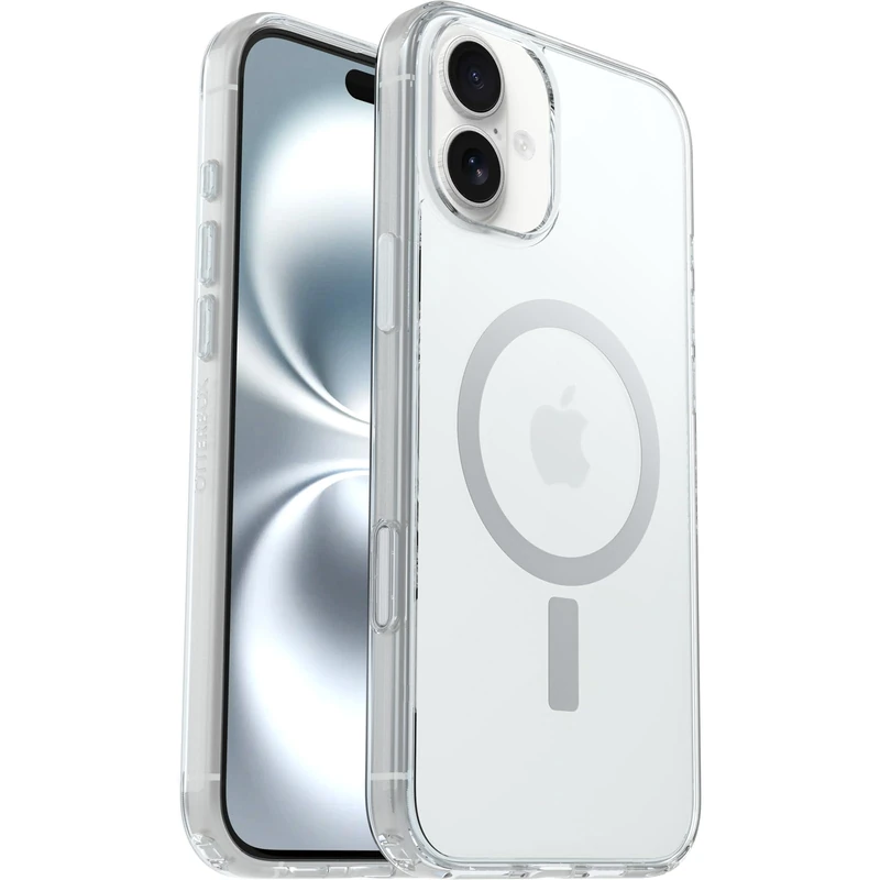 OtterBox Symmetry Series Clear MagSafe Case for iPhone 16 Plus, Shockproof, Drop proof, Protective Thin Case, 3x Tested to Military Standard, Clear