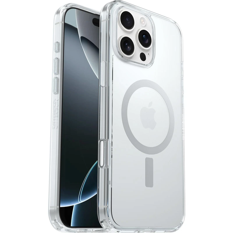 Otterbox iPhone 16 Pro Max Case, MagSafe Compatible, Symmetry Clear Shock-Absorption, US Military MIL Standard, Camera Control Compatible Button, Clear