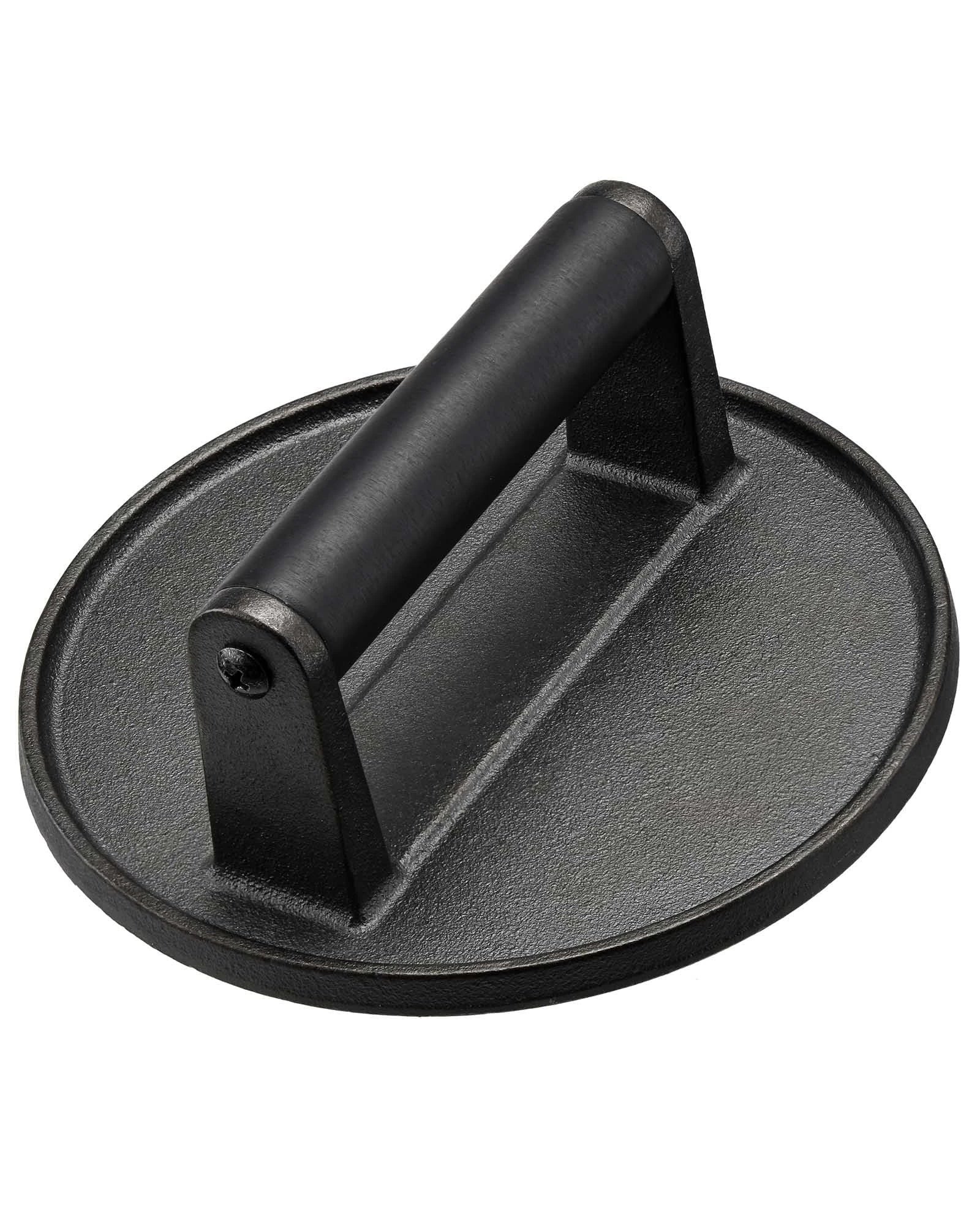 HULISEN Pre Seasoned 6.5" Cast Iron Smashed Burger Press, Heavy Duty Burger Smasher for Griddle, Cast Iron Press for Smashing Hamburger, Cooking Weight Press, Food Press, Meat Smasher, 2.1lb