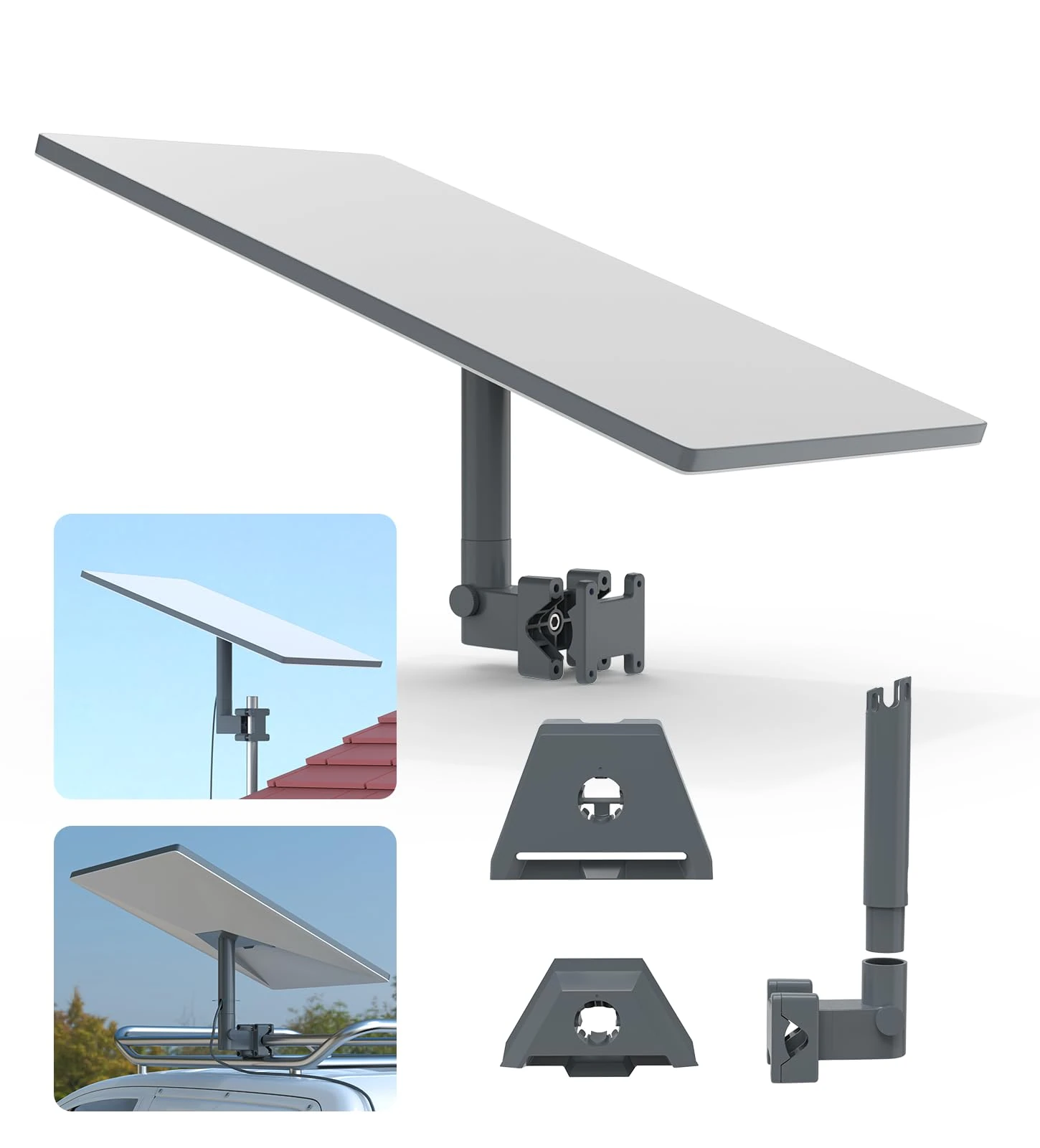 HOLACA Upgraded RV Ladder Mount for Starlink Gen 3/2, Adjustable Support for Starlink V3/V2/Mini Mounting Kit