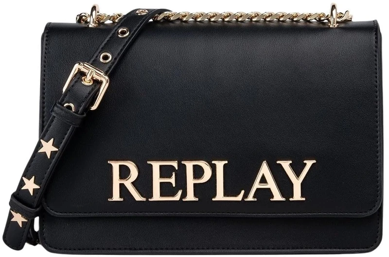 Replay Women Fw3000 Shoulder Bag, 0099 Sun Black, UNIC - Image 1