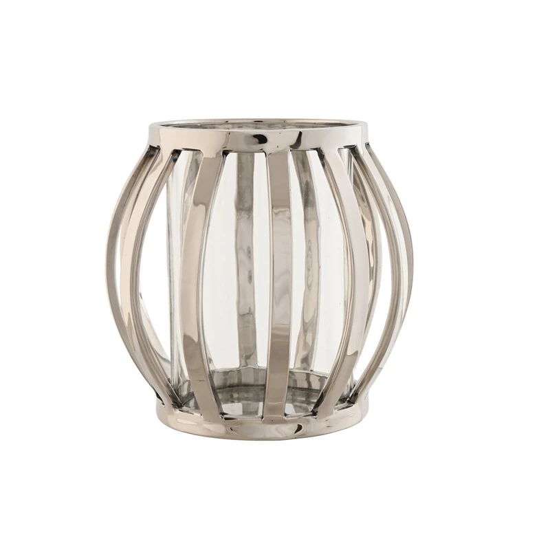 Crystal Maple Cake Holder 14 x 14 x 14 cm Chrome Plateado