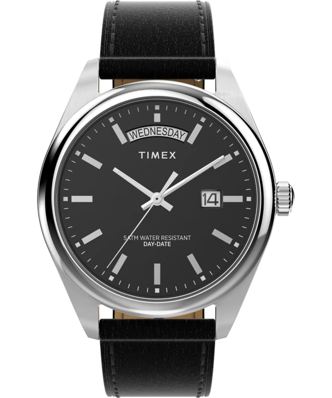 Timex Men's Analogue Quartz Watch with a Leather Strap Legacy