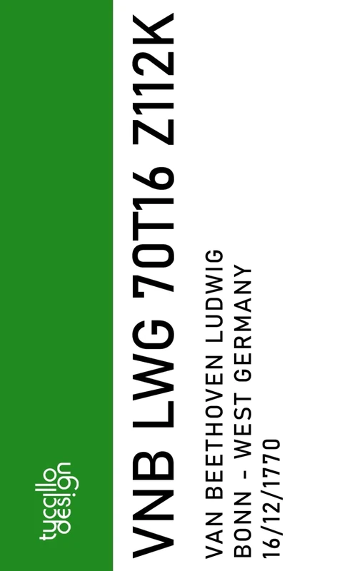 CODICE FISCALE LUDWIG VAN BEETHOVEN: agenda bianca