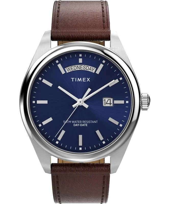 Timex Men's Analogue Quartz Watch with a Leather Strap Legacy