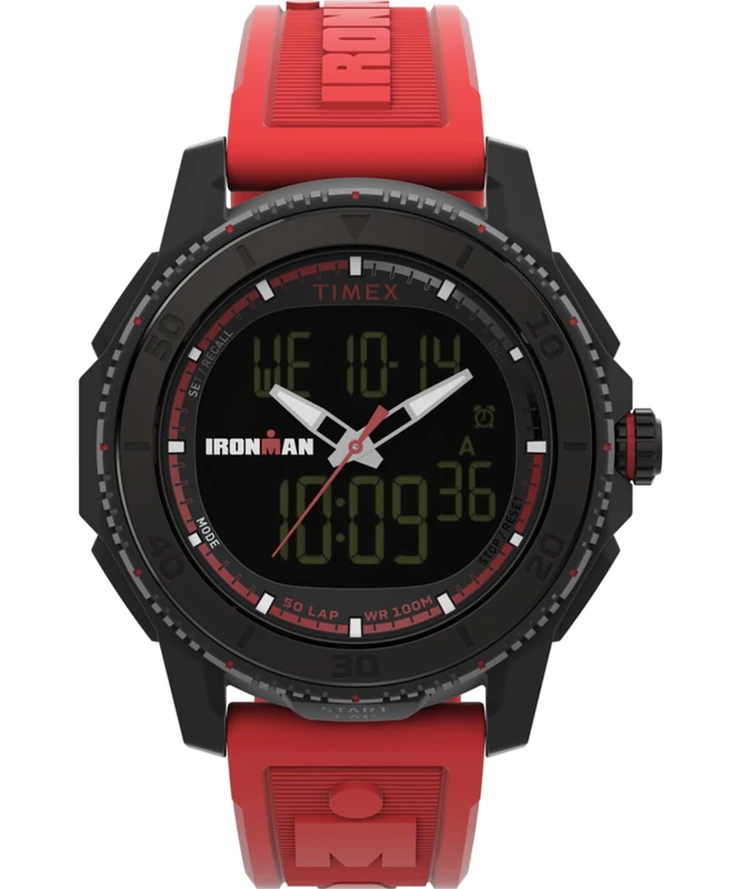Timex Men's Digital Quartz Watch with a Plastic Strap Ironman Adrenaline