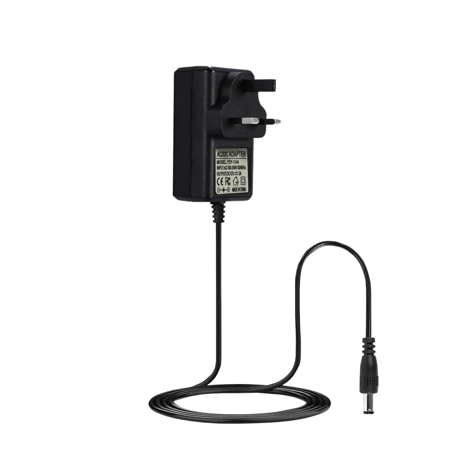 MaxSell 3A 12V Power Adapter AC 100-240V to DC 12V 3A Power Supply Adapter, 36W Wall Charger Replacement for CCTV Camera, DVR, LED Strip Lights, Router, 5.5mm x 2.1mm, UK Plug