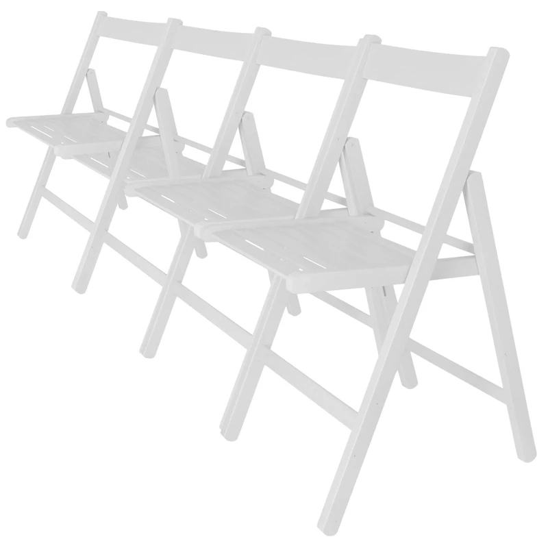 WELL HOME MOBILIARIO & DECORACIÓN - Pack of 4 BAS chairs in beech wood, white finish