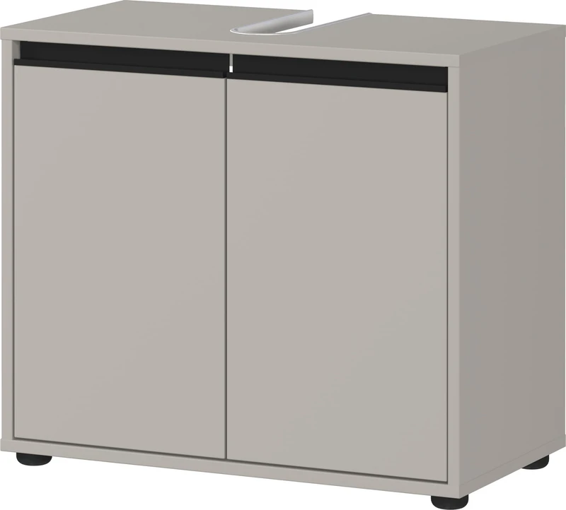 Germania WB 2200-186 GW-Lemont, Stone Grey, with Siphon Cut-Out, 63 x 55 x 34 cm (W x H x D)