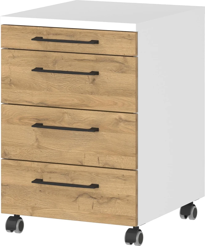 Germania Rolling container 4251-69 GW-Profi, in Light grey, with utensil compartment, 42 x 61 x 49 cm (WxHxD)