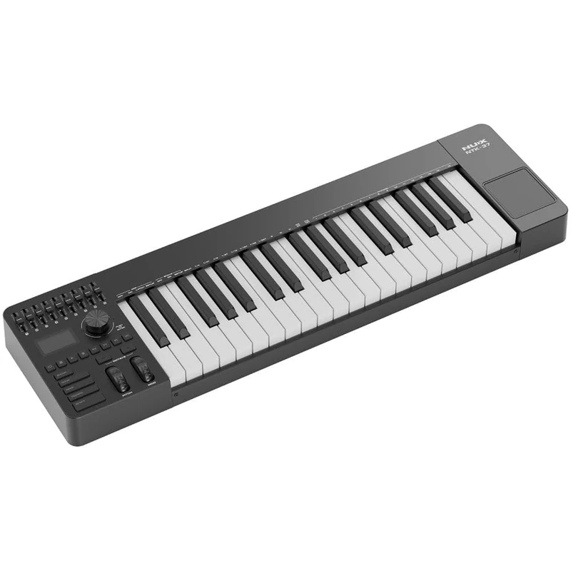 NU-X | NTK-37 MIDI Control Keyboard a 37 Key, 3 Octave Desktop-Friendly Multi-Functional MIDI Controller | Cubase LE included, Semi-Weighted Keys, Pitch & Modulation Wheels