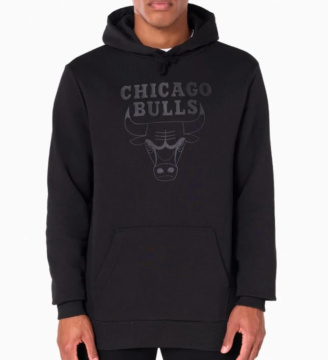 New Era Nos NBA Regular Hoody Chibul Blkblk Men's Sweatshirt Black/White