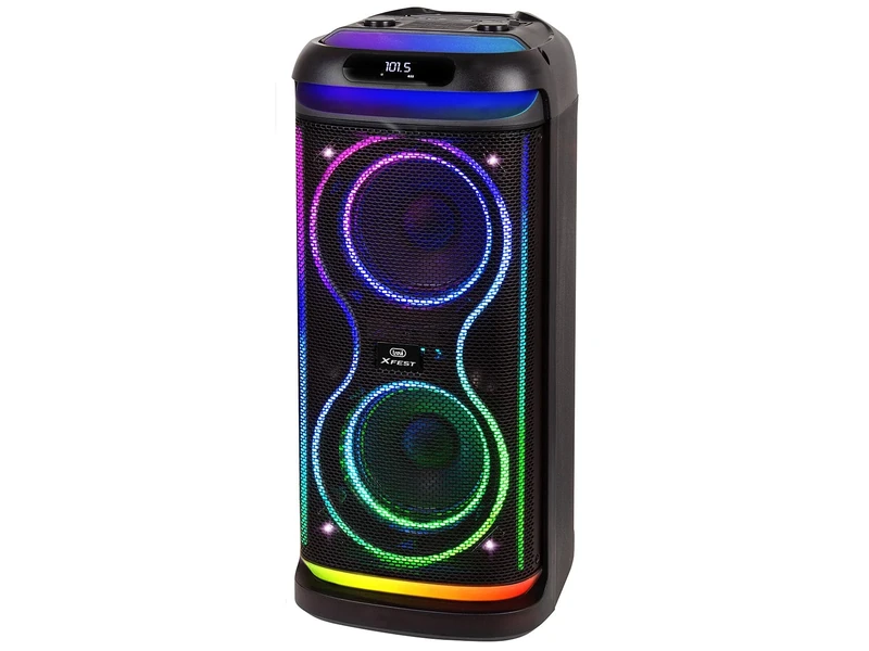 Trevi XFest XF 650 KB Portable Wireless Speaker 100 W, Speaker with Dynamic Microphone Included, USB, Micro SD and AUX-IN Inputs, TWS Function, Karaoke Party Speaker, Ideal for Parties or Events