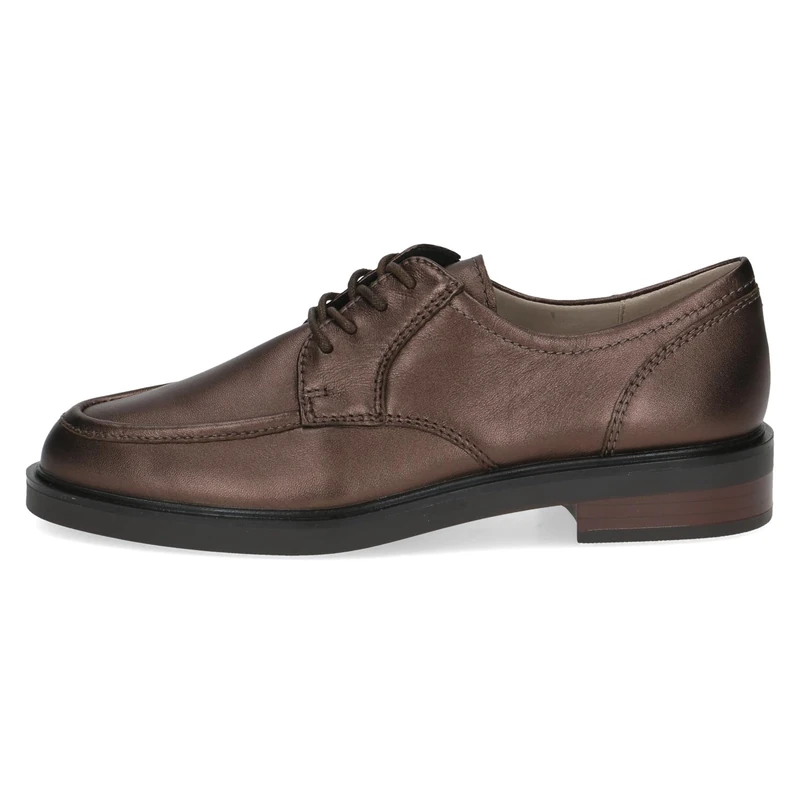 CAPRICE Women's Elegant Leather lace-up Shoes, Metallic (Dk Brown Met), 5 UK - Image 1