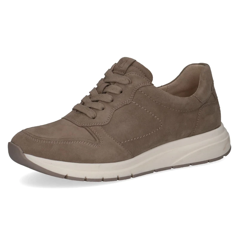 CAPRICE Women's Low-top Leather Sneakers with Laces, Brown (Mud Suede), 5 UK