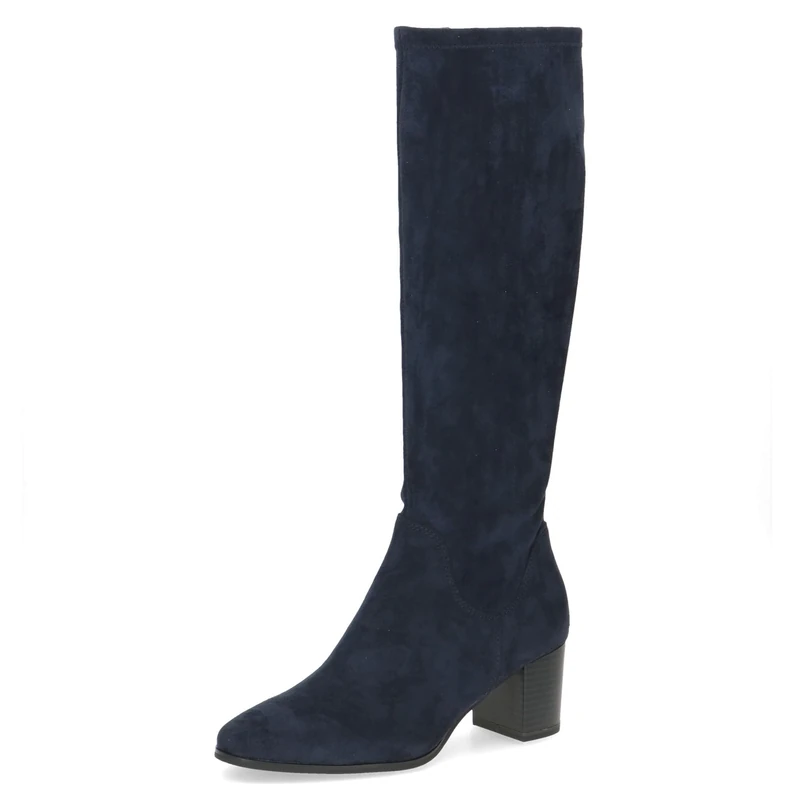 CAPRICE Women's Vegan Block Heel Boots, Ocean Stretch, 8.5 UK
