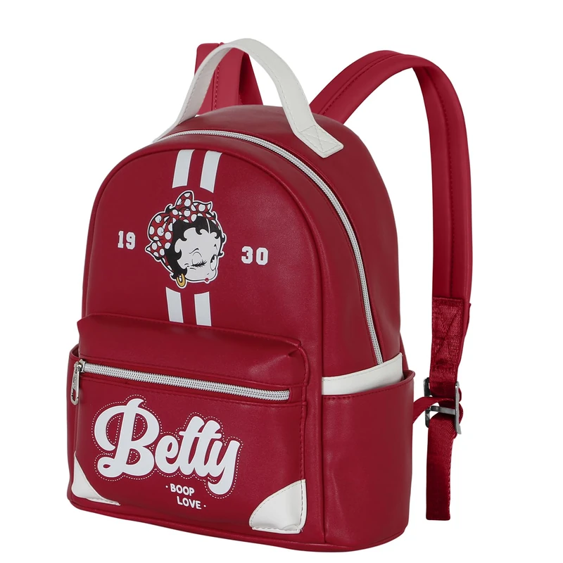 Betty Boop Varsity-Heady Backpack, Burgundy, 24.5 x 29 cm, Capacity 8 L