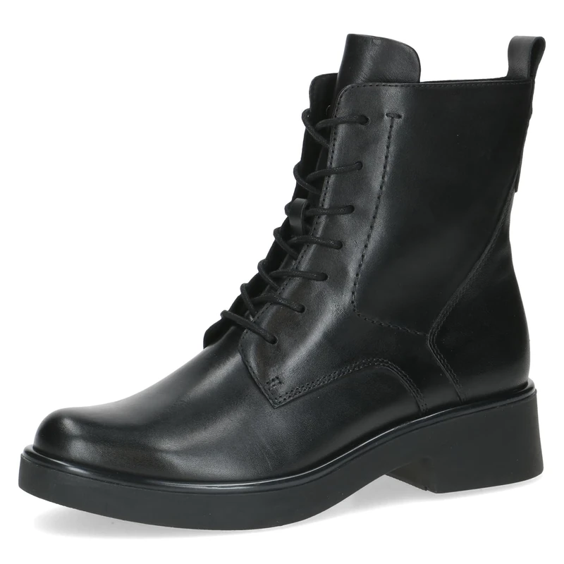 CAPRICE Women's leather ankle boots with zipper, Black (Black Nappa), 5.5 UK