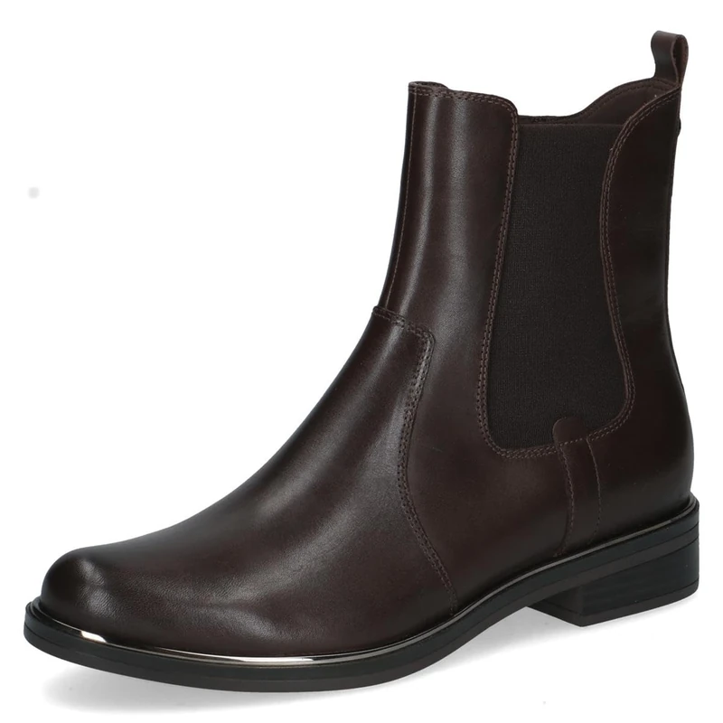 CAPRICE Women's Chelsea boots small heel elegant, Brown (Dk Brown Nappa), 4 UK - Image 1