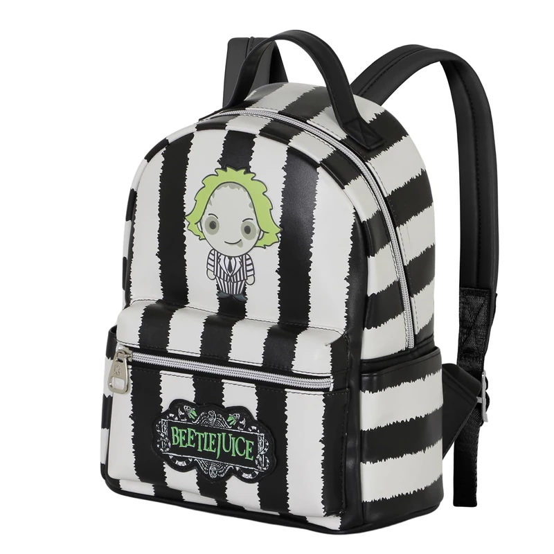 Beetlejuice Stripes-Heady Backpack, White, 24.5 x 29 cm, Capacity 8 L