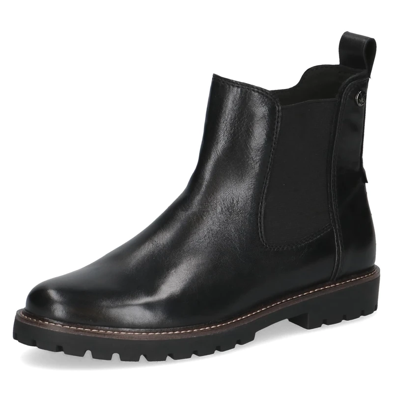 CAPRICE Women's ankle boots with zipper removable insole, Black (Black Nappa), 7.5 UK