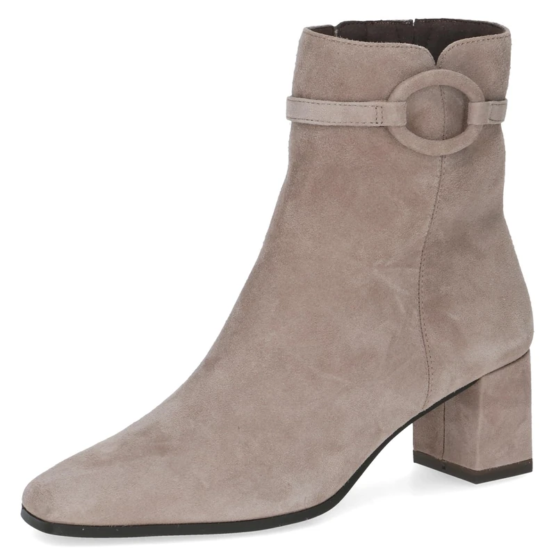 CAPRICE Women's leather ankle boots elegant, Brown (Taupe Suede), 6 UK