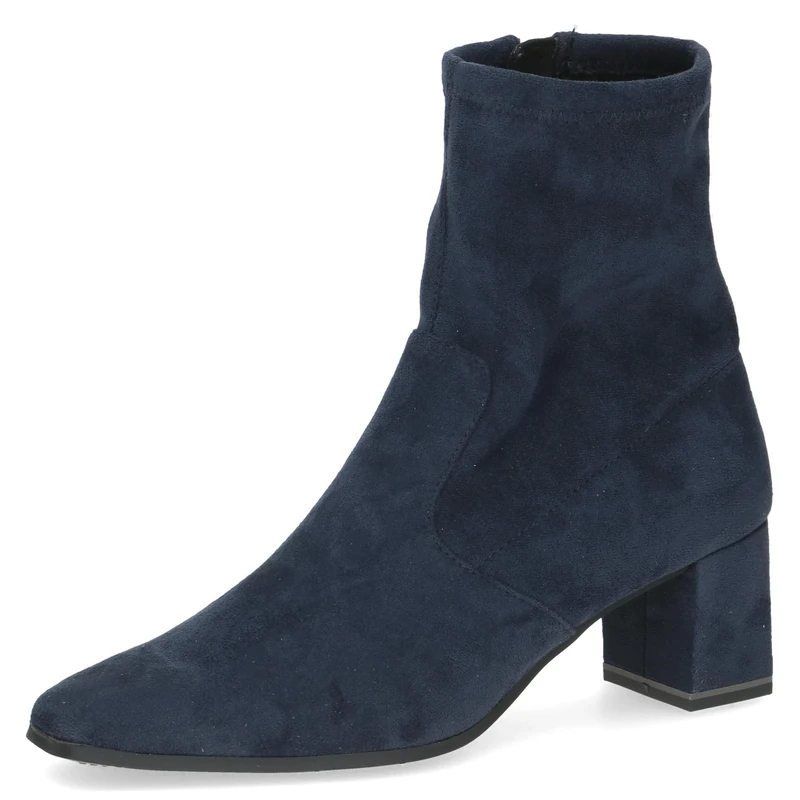 CAPRICE Women's heeled ankle boots with zipper Vegan, Blue (Navy Stretch), 3.5 UK - Image 1
