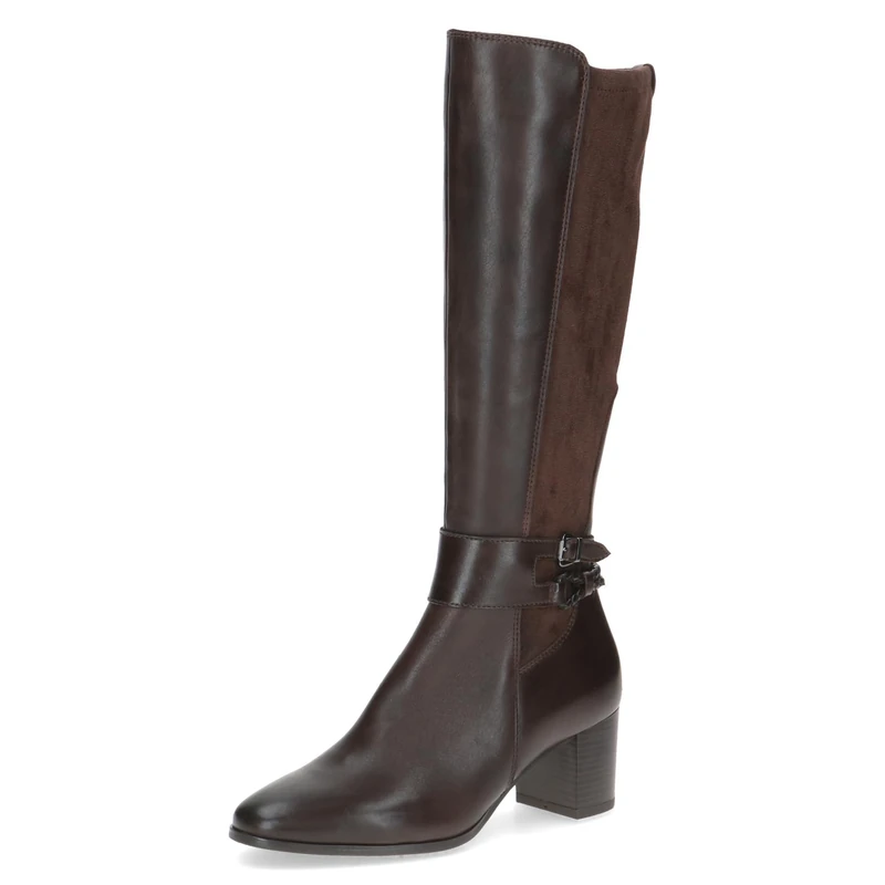 CAPRICE Women's block-heel boots elegant, Brown (Dk Brown Comb), 4 UK