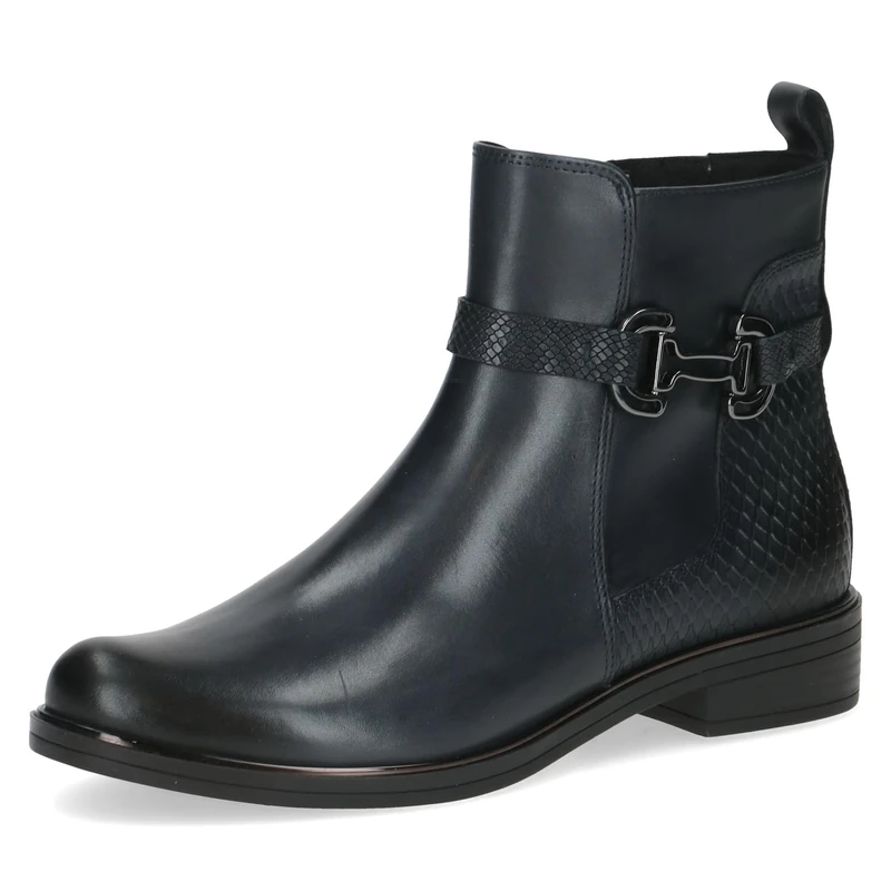 CAPRICE Women's leather ankle boots with decorative buckle, Blue (Ocean Comb), 3.5 UK - Image 1