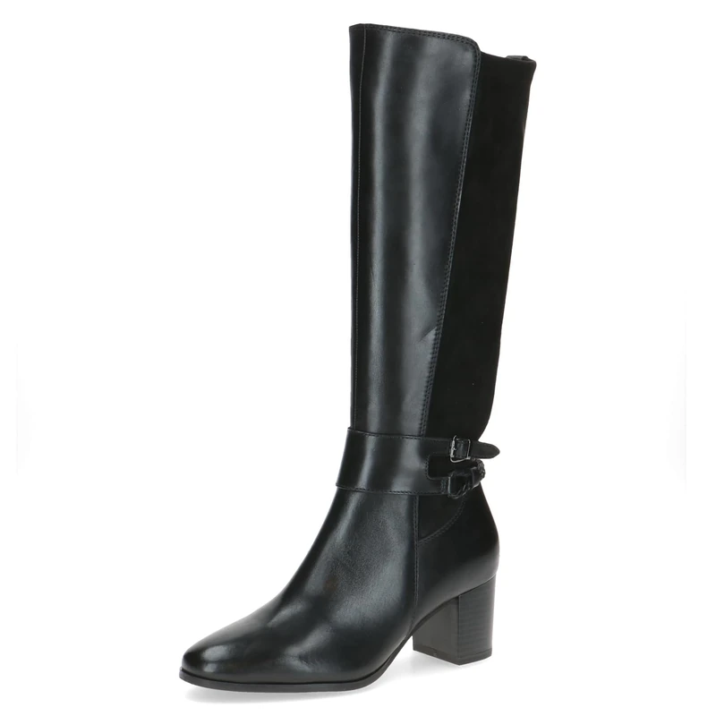 CAPRICE Women's block-heel boots elegant, Black (Black Comb), 5.5 UK