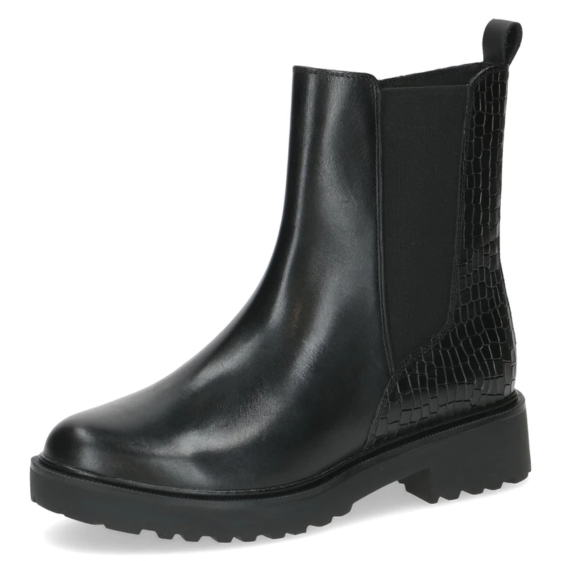 CAPRICE Women's ankle boots with zipper thermal insole, Black (Black Comb), 5 UK