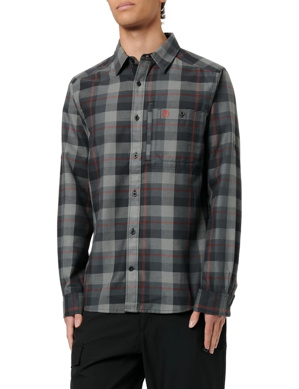 FJALLRAVEN Men's Fjällglim Shirt M T, Black-Grey, XXL