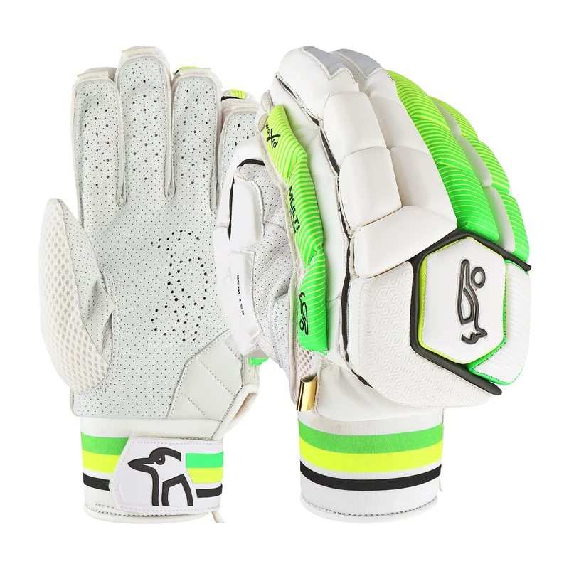 Kookaburra Kahuna Pro Batting Gloves - Over Sized Adult left hand, Lime/White