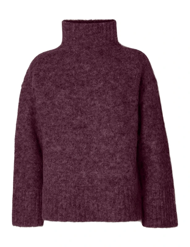 SELECTED FEMME Slfgabriella LS Knit High Neck Noos, FIG, M