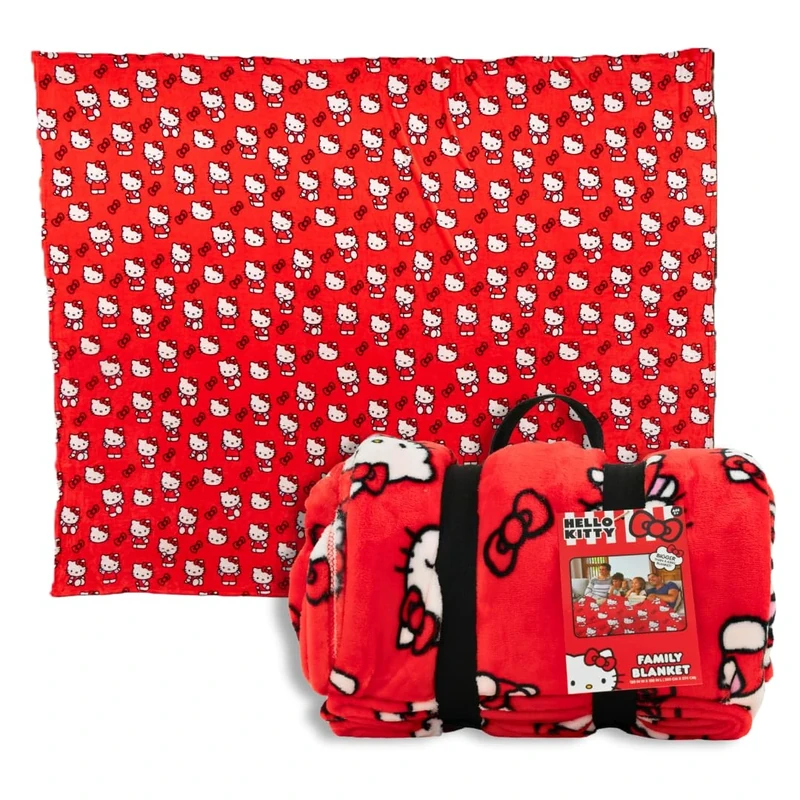 Franco Hello Kitty Bedding Super Cozy Oversized Family Size Blanket, 120 in x 108 in, (Officially Licensed Product) Collectibles
