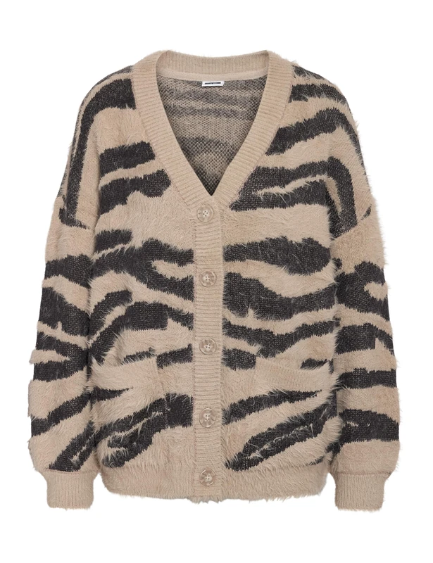 Noisy may Nmflynn L/S V-Neck Knit Cardigan Noos, Aluminium, S