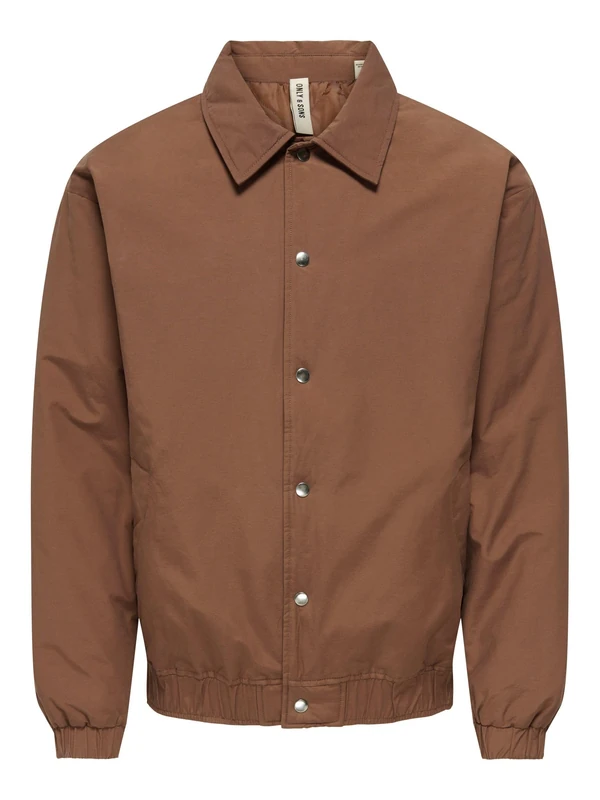 ONLY & SONS Men's Onsbratt Life T2T Padded Coach Jacket, Friar Brown, x_l - Image 1